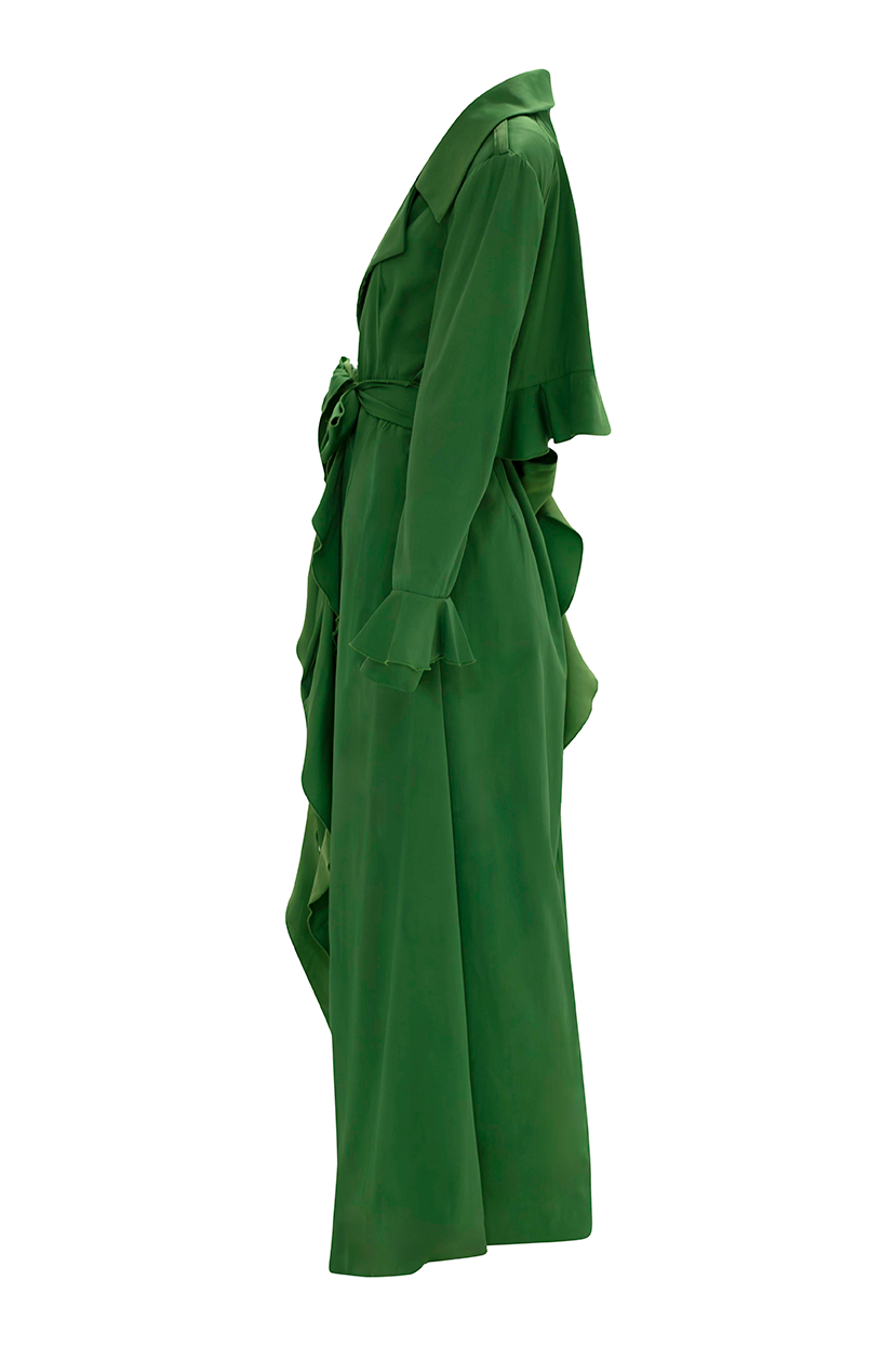 MADE TO ORDER | Hand-Painted Reversible Multiway Wearable Art Trench Coat by Ronnita Whipple