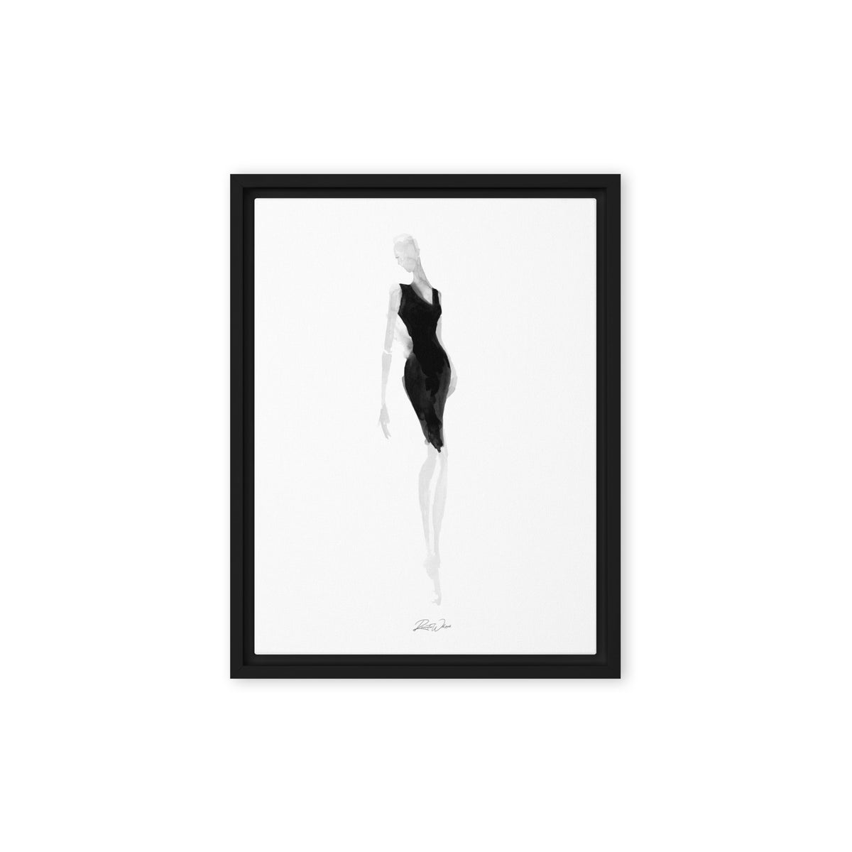 V-neck Little Black Dress