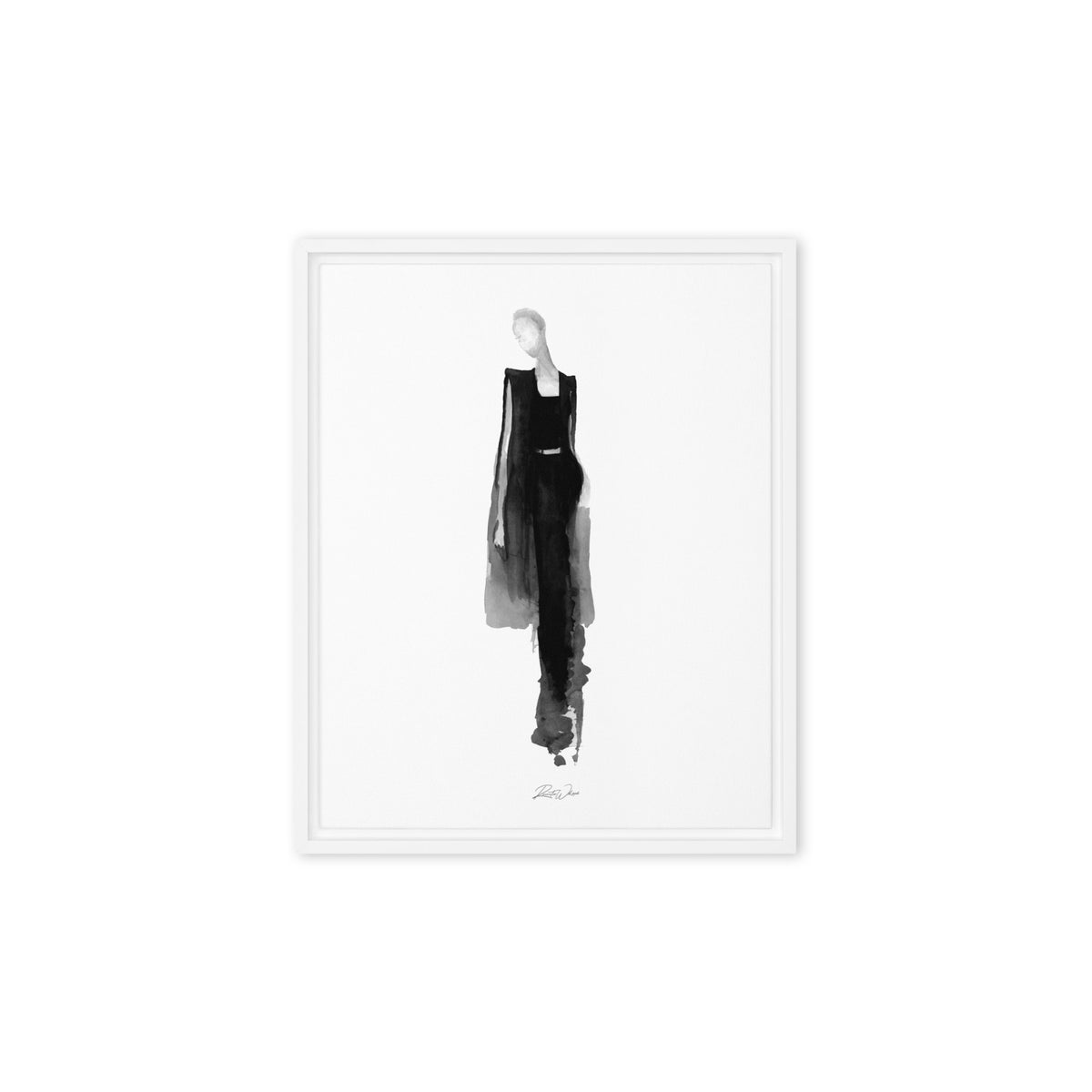 Draped Shoulders Little Black Dress