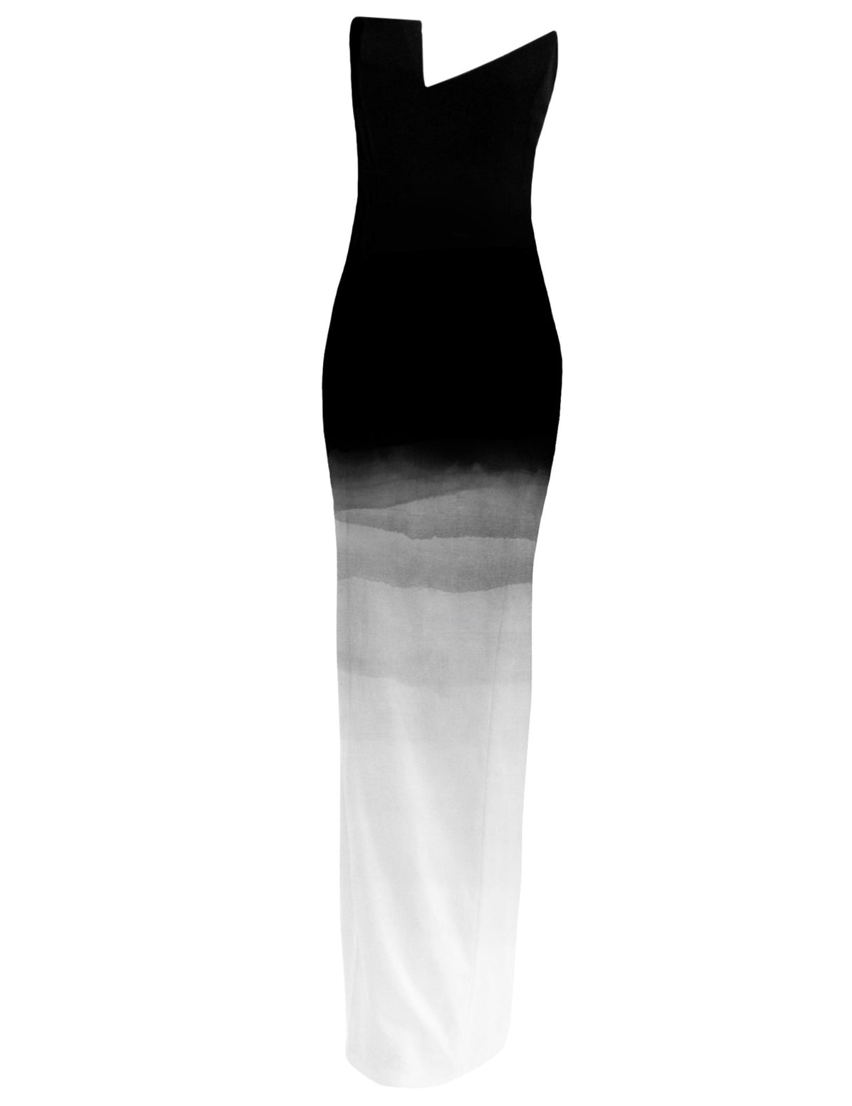 MADE TO ORDER | Ashen Ridge Asymmetrical Dress Hand-Painted By Ronnita Whipple