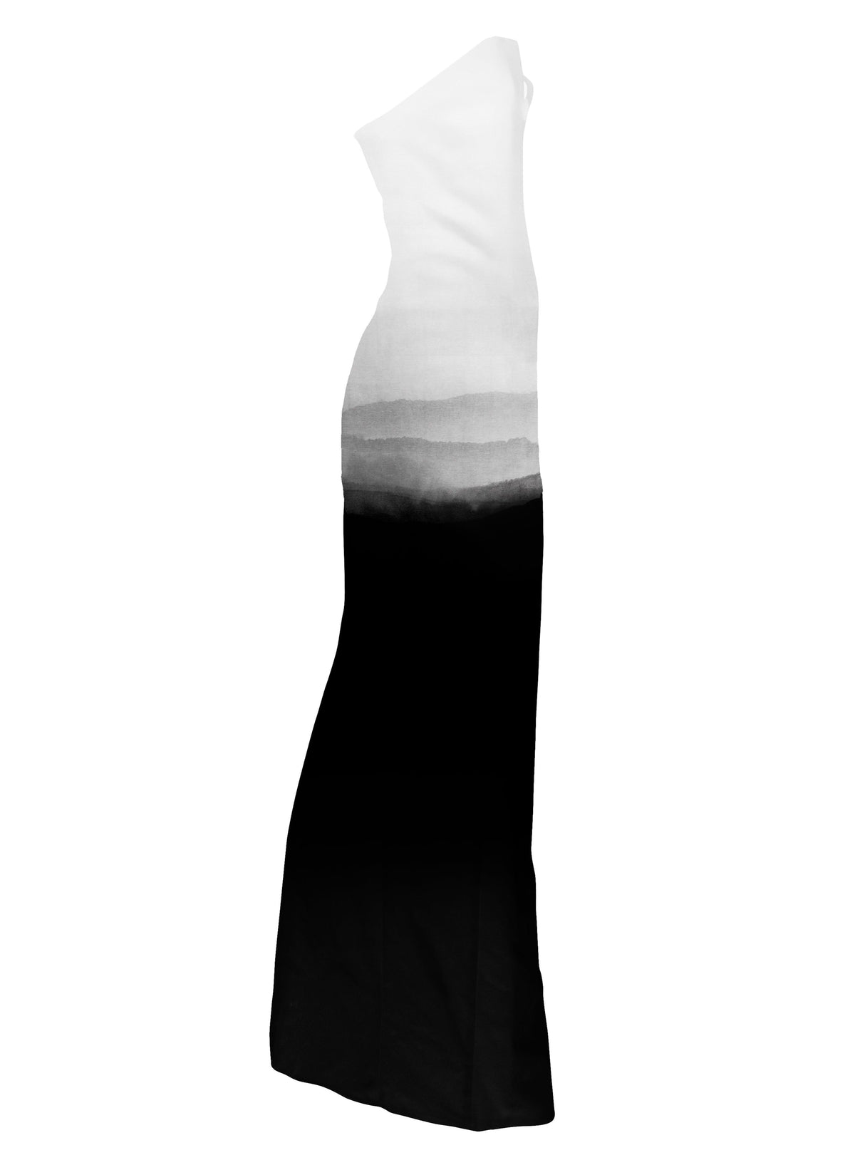 MADE TO ORDER | Ashen Ridge Asymmetrical Dress Hand-Painted By Ronnita Whipple