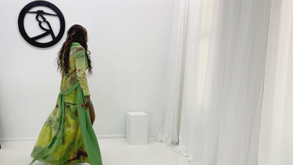 MADE TO ORDER | Hand-Painted Reversible Multiway Wearable Art Trench Coat by Ronnita Whipple
