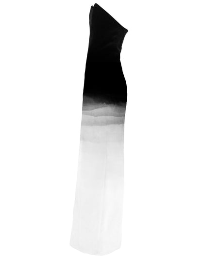 MADE TO ORDER | Ashen Ridge Asymmetrical Dress Hand-Painted By Ronnita Whipple